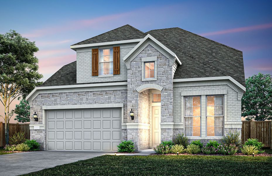 Representative exterior photo of a completed home built from the Iredell by Pulte Homes in Saddleback at Santa Rita Ranch, Liberty Hill, TX (Image 19).