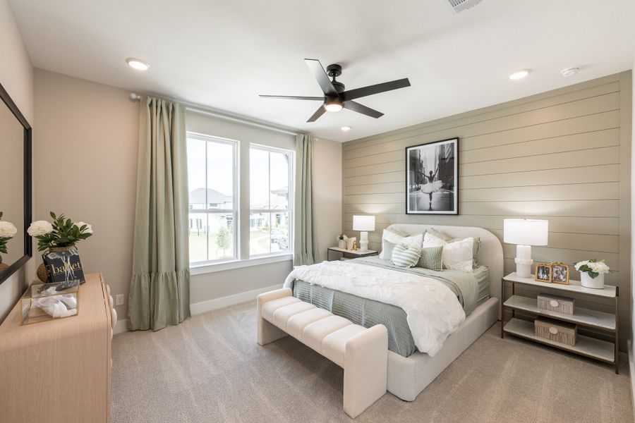 Representative furnished interior of a home built from the Camden by Tri Pointe Homes in Bridgeland, Cypress (Image 45).