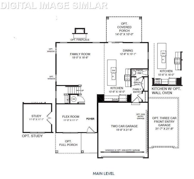 Columbia Floor plan main level