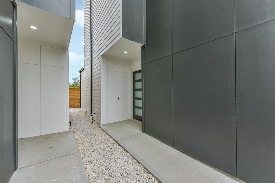 Once inside the gate, the properties are fully fenced in.