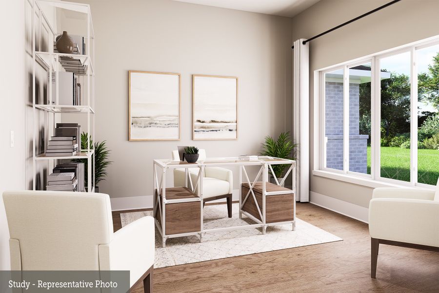 Representative furnished interior of a home built from the The Bevel by David Weekley Homes in Briarley - Regency Collection, Montgomery (Image 5).