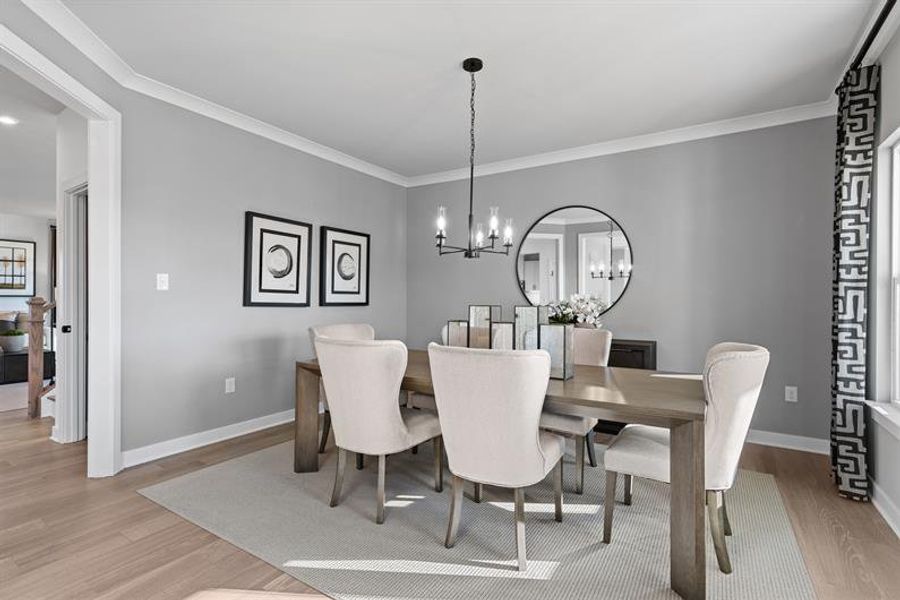 Representative furnished interior of a home built from the Normandy with a Side Entry Garage by Ryan Homes in Everly Estates, Spartanburg (Image 11).