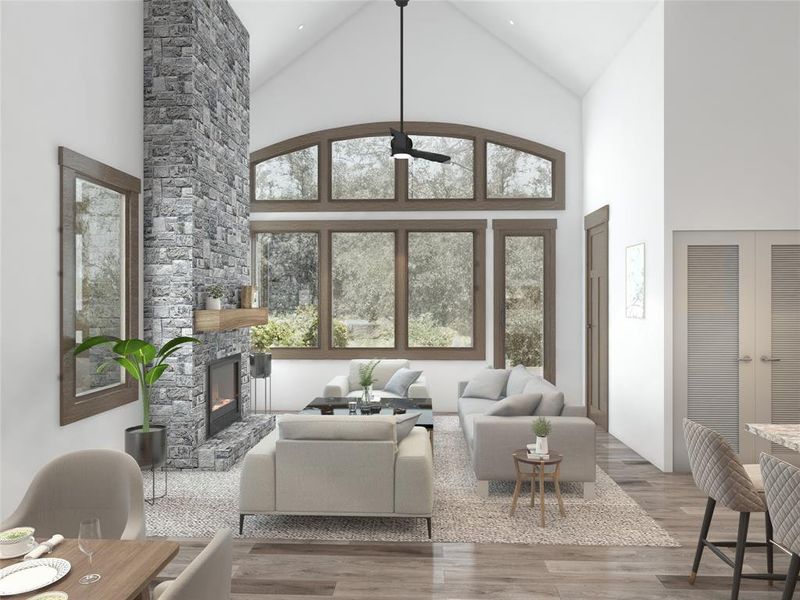 Furnished interior view inside a new home in Monterra, Fate (Image 4).