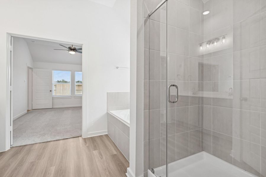 Furnished interior view inside a new home in Pinewood at Grand Texas, New Caney (Image 4).