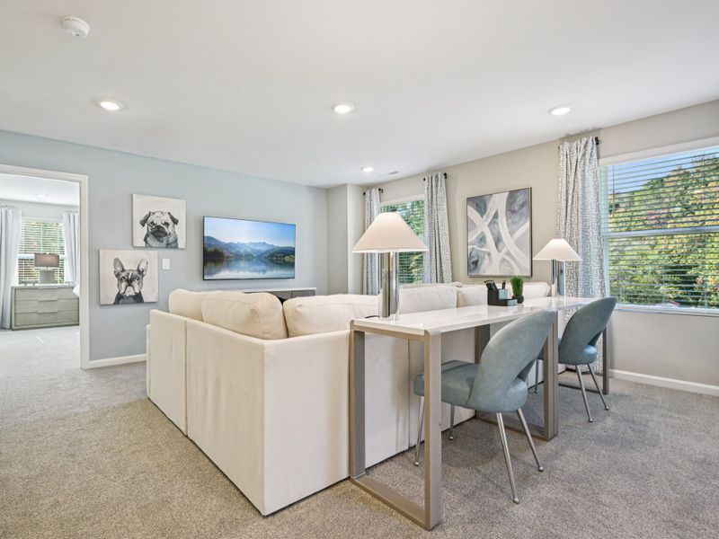 Loft in the Johnson floorplan at a Meritage Homes community in Raleigh, NC.