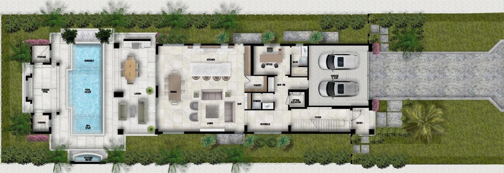2D floor plan layout of this home in , Delray Beach, FL (Image 4).