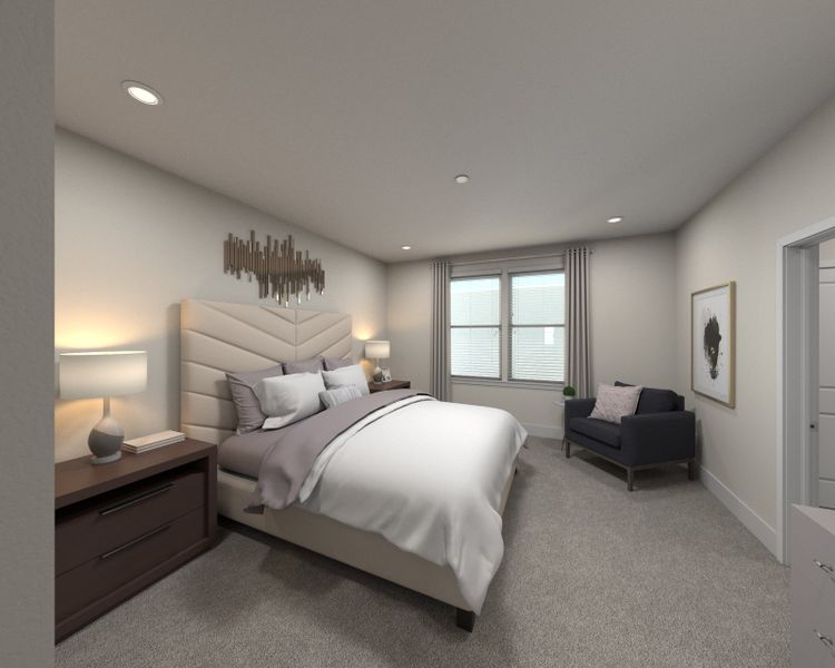 The primary suite offers a private retreat.