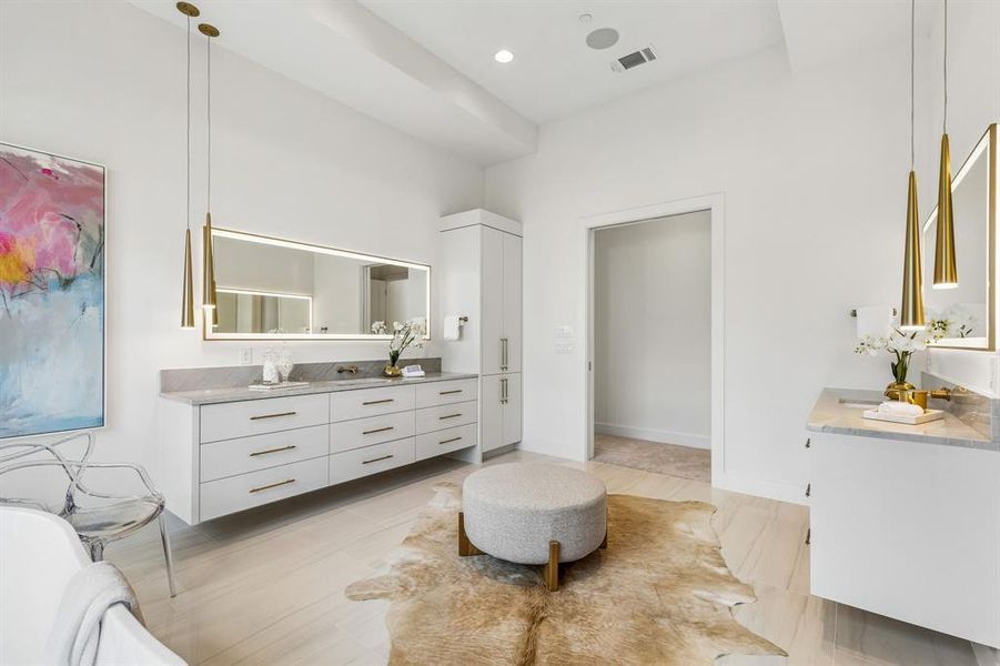 Furnished interior view inside a new home in , Southlake (Image 28). Furnished interior view inside a new home in , Southlake (Image 28).