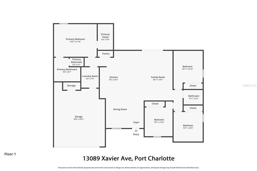 2D floor plan layout of this home in , Port Charlotte, FL (Image 5). 2D floor plan layout of this home in , Port Charlotte, FL (Image 5).