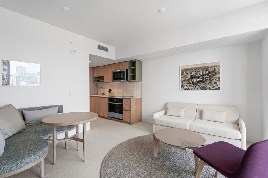 Furnished interior view inside a new home in Gale Hotel & Residences Miami (former Natiivo), Miami (Image 10). Furnished interior view inside a new home in Gale Hotel & Residences Miami (former Natiivo), Miami (Image 10).