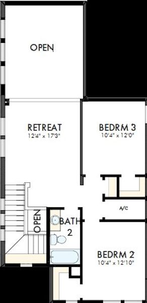 2D floor plan layout of this home in Reflections at Olympus – Valor, Clermont, FL (Image 3).