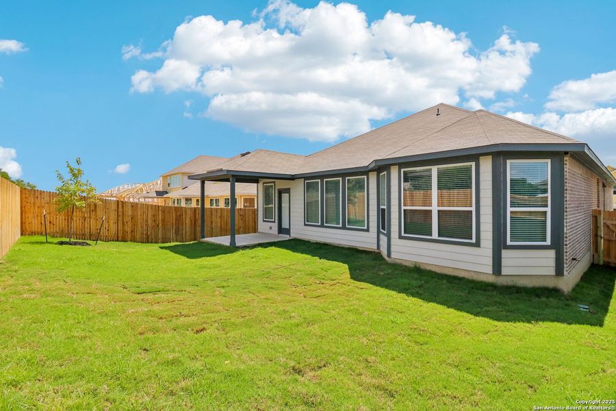 Front exterior of a new home in Sagebrooke - Classic Series, San Antonio, TX, highlighting curb appeal (Image 22).
