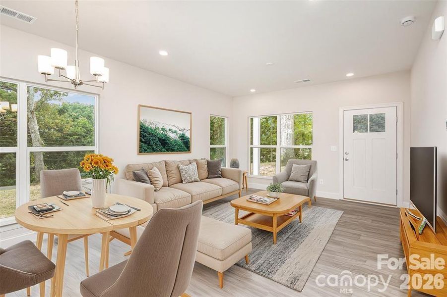 Furnished interior view inside a new home in , Statesville (Image 9).