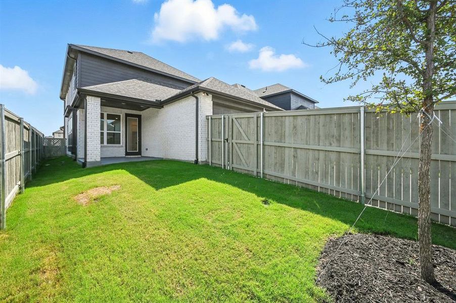 Exterior details and patio area of a home in Pecan Square: 40ft. lots, Northlake (Image 3). Exterior details and patio area of a home in Pecan Square: 40ft. lots, Northlake (Image 3).