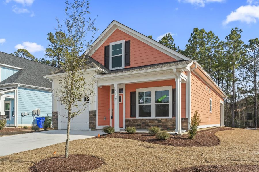Front exterior of a new home in White Oak Estates, Conway, SC, highlighting curb appeal (Image 20).