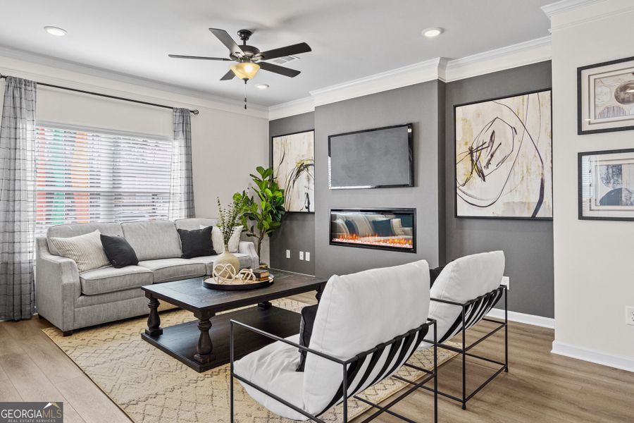 Furnished interior view inside a new home in Crescent Towns, Riverdale (Image 5).