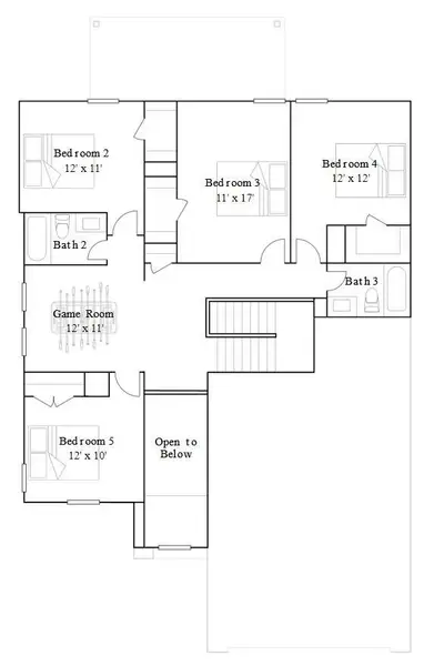 2D floor plan layout of this home in COLTON, Todd Mission, TX (Image 4).