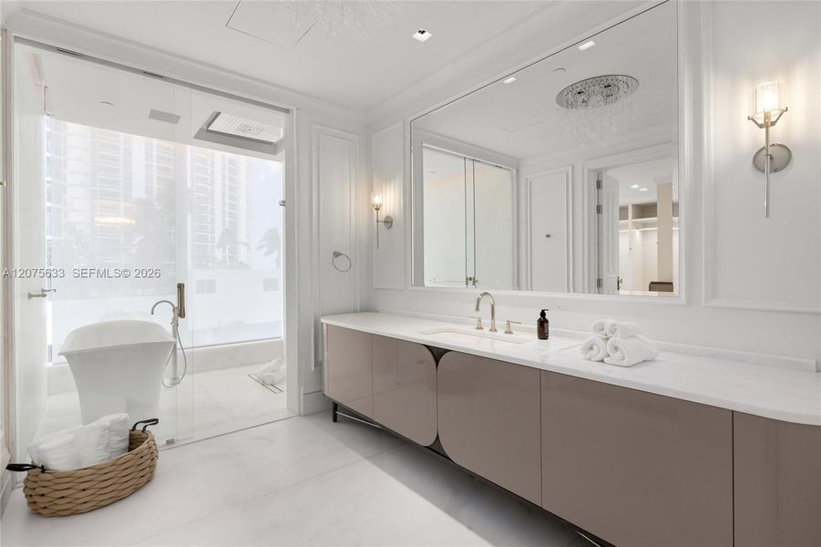 Furnished interior view inside a new home in , Sunny Isles Beach (Image 49).