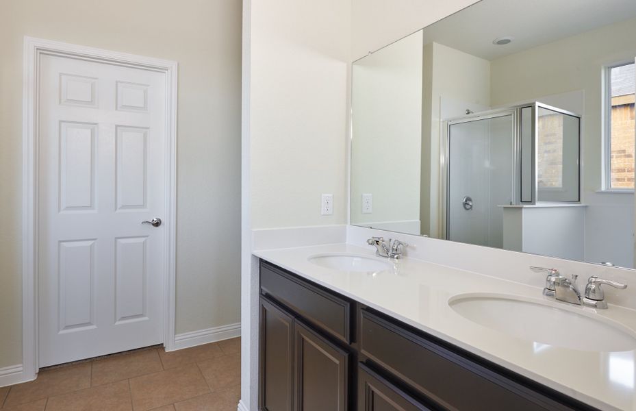 Owner's bath with double vanity