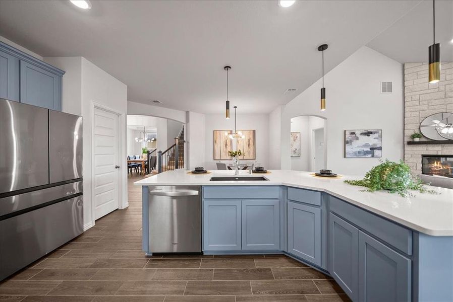 Furnished interior view inside a new home in , Little Elm (Image 15).