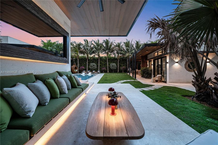 Exterior details and patio area of a home in , Miami (Image 35). Exterior details and patio area of a home in , Miami (Image 35).