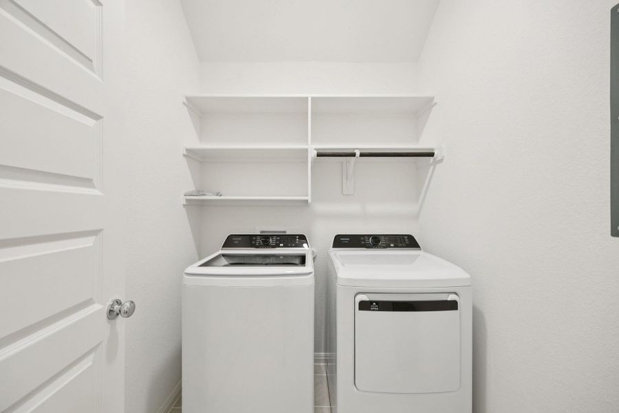 Laundry room featuring independent washer and dryer
