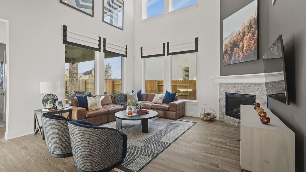 Representative furnished interior of a home built from the Medina by Chesmar Homes in Elyson 50's, Katy (Image 13).