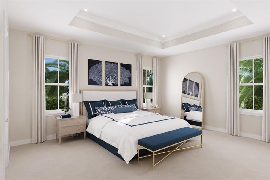 Representative furnished interior of a home built from the Cascade by Ryan Homes in Malabar Springs, Palm Bay (Image 6).