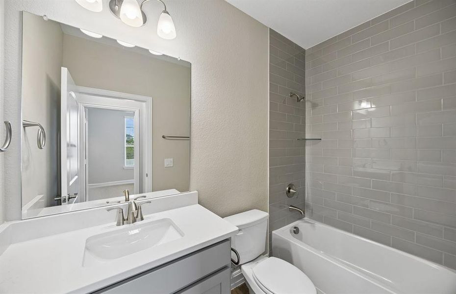 Secondary bath on first level Secondary bath on first level