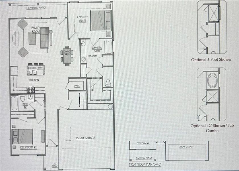 2D floor plan layout of this home in Villages at Cedar Hill, Dallas, GA (Image 3).
