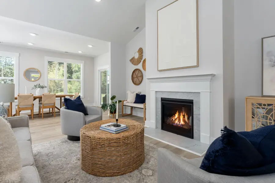 Furnished interior view inside a new home in The Bluffs at Lake Waccamaw, Lake Waccamaw (Image 6).