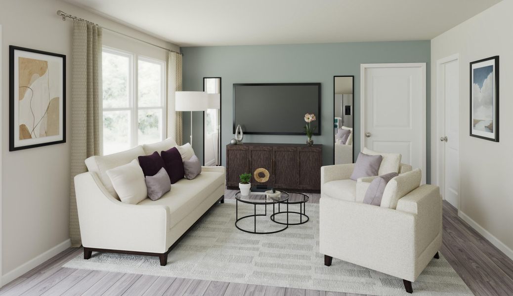 Furnished interior view inside a new home in Essence at Elms Glen Single Family Homes, Ladson (Image 5).