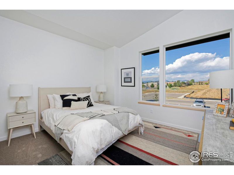 Primary Bedroom faces west and overlooks park