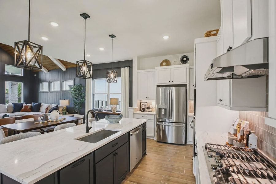 Representative furnished interior of a home built from the Dayton by Chesmar Homes in Bridgeland 45's, Cypress (Image 16).