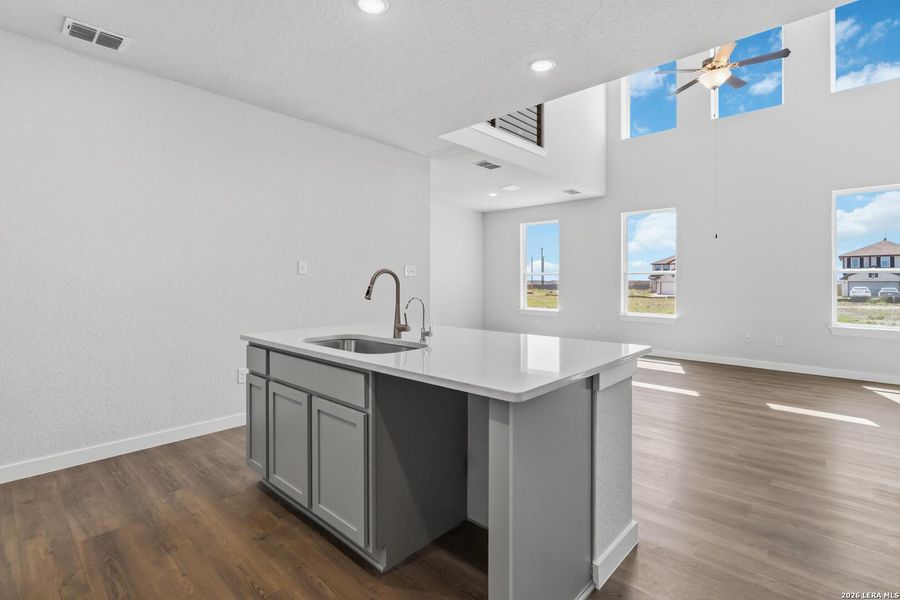 Furnished interior view inside a new home in Katzer Ranch, Converse (Image 9). Furnished interior view inside a new home in Katzer Ranch, Converse (Image 9).