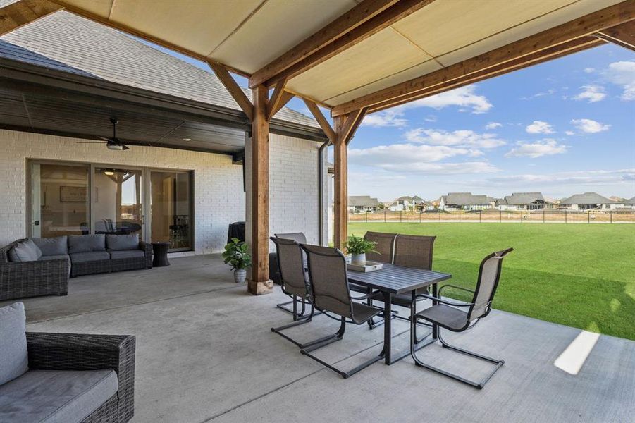 Exterior details and patio area of a home in The Resort on Eagle Mt. Lake, Fort Worth (Image 4). Exterior details and patio area of a home in The Resort on Eagle Mt. Lake, Fort Worth (Image 4).
