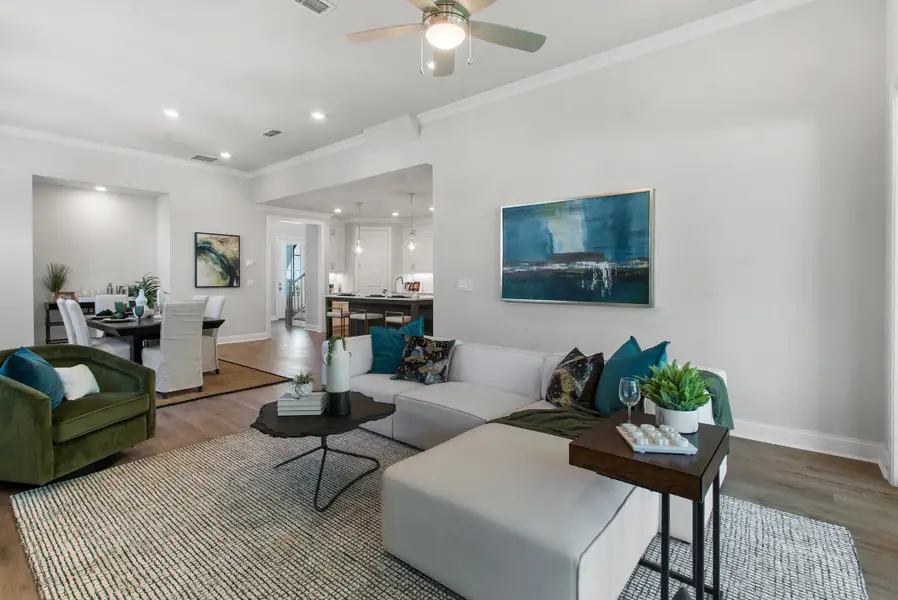 Representative furnished interior of a home built from the The Lassiter by The Providence Group in Promenade at Sawnee Village, Cumming (Image 16). Representative furnished interior of a home built from the The Lassiter by The Providence Group in Promenade at Sawnee Village, Cumming (Image 16).