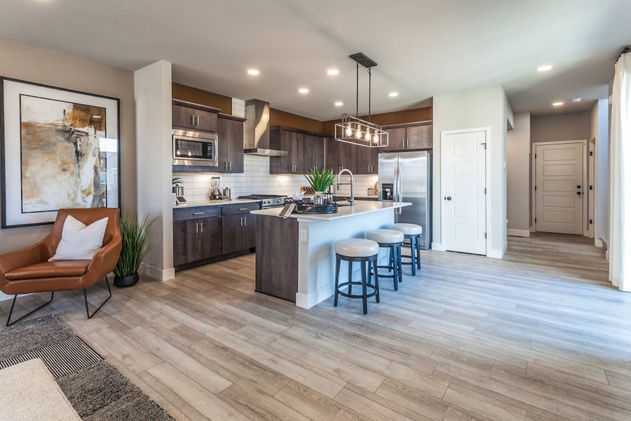 Representative furnished interior of a home built from the Galileo by Hartford Homes in Trailside, Timnath (Image 17).
