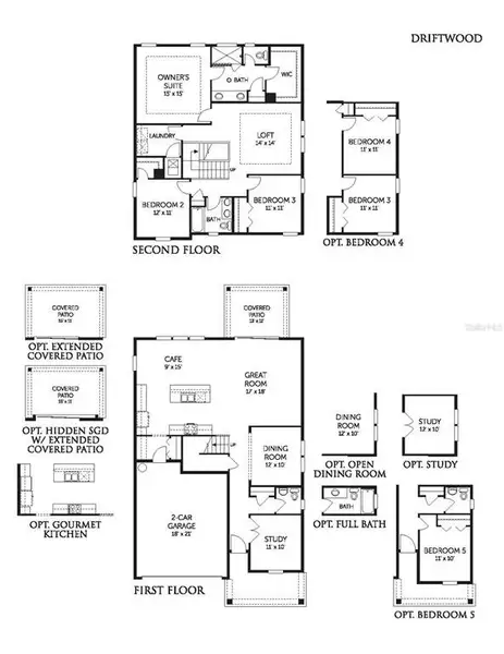 2D floor plan layout of this home in Wilford Preserve, Orange Park, FL (Image 3). 2D floor plan layout of this home in Wilford Preserve, Orange Park, FL (Image 3).