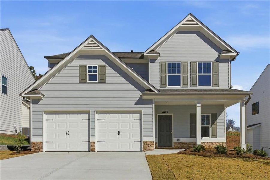 Front exterior of a new home in , Canton, GA, highlighting curb appeal (Image 21).