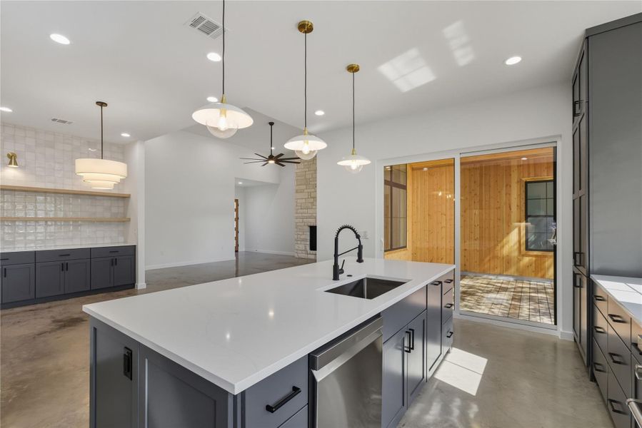 Tankless water heater provides quick hot water throughout the house. Tankless water heater provides quick hot water throughout the house.