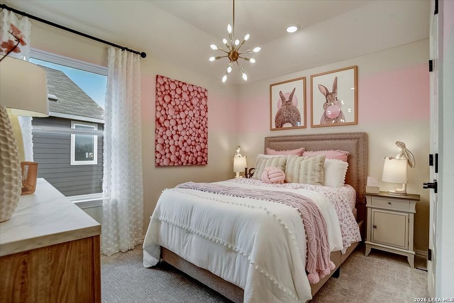 Furnished interior view inside a new home in Casinas at Gruene, New Braunfels (Image 27).
