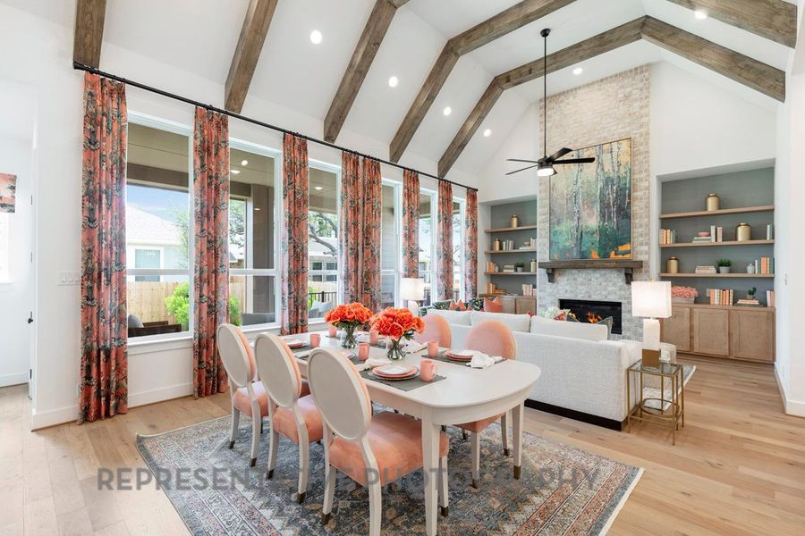 Furnished interior view inside a new home in Santa Rita Ranch: 60ft. lots, Liberty Hill (Image 37).