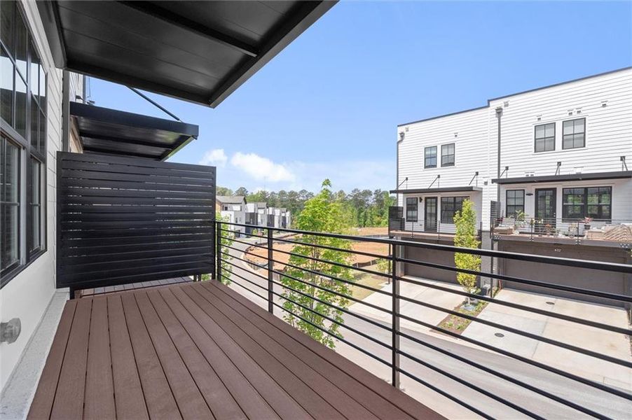 Exterior details and patio area of a home in The Gathering – Alpharetta, Alpharetta (Image 4).