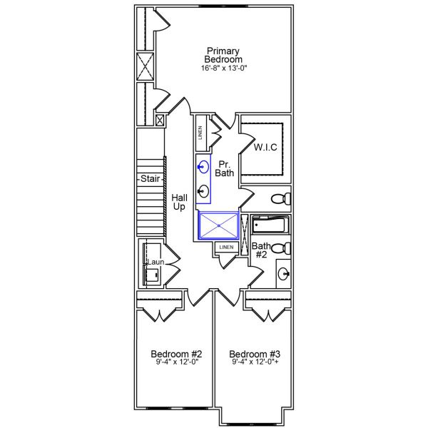 2D floor plan layout of this home in Edwards Station, Taylors, SC (Image 3).