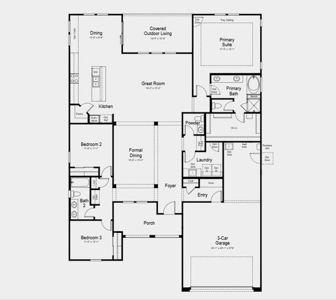 2D floor plan layout for the Redrock by Taylor Morrison in Verdin Passage Collection, Phoenix, AZ (Image 3). 2D floor plan layout for the Redrock by Taylor Morrison in Verdin Passage Collection, Phoenix, AZ (Image 3).