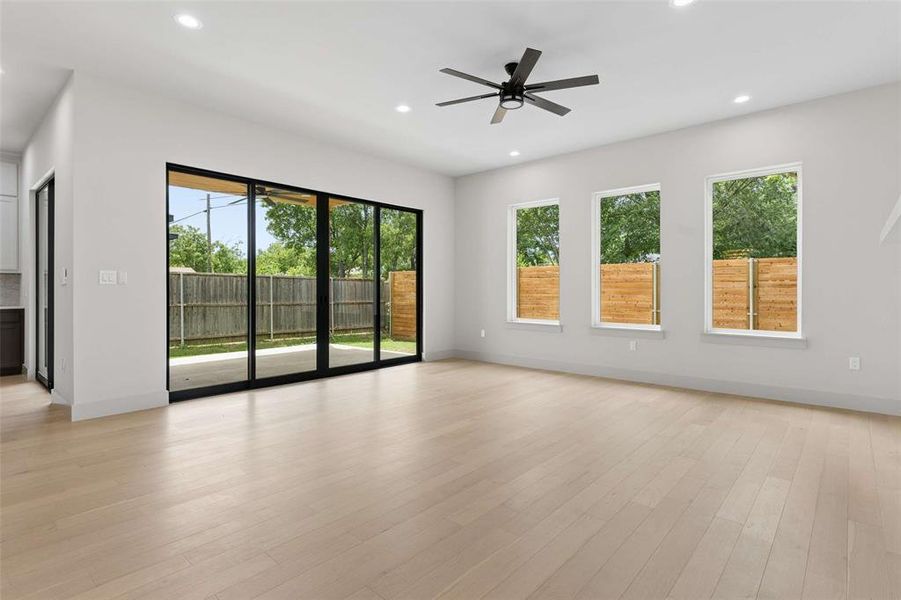 Wide open space with white oak floors and a lot of natural light throughout. Wide open space with white oak floors and a lot of natural light throughout.