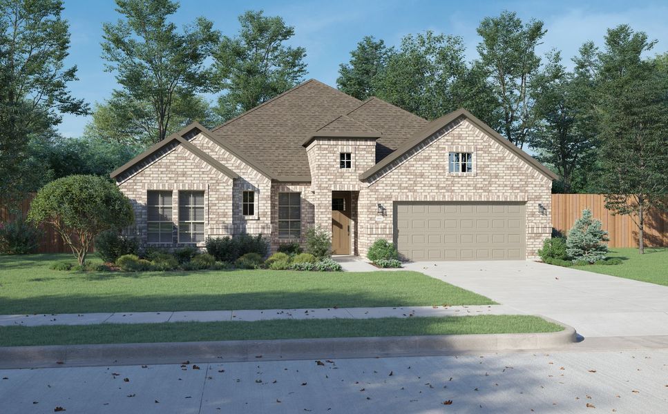 Representative exterior photo of a completed home built from the Sequoia by Centre Living Homes in Dove Hollow, Waxahachie, TX (Image 1). Representative exterior photo of a completed home built from the Sequoia by Centre Living Homes in Dove Hollow, Waxahachie, TX (Image 1).