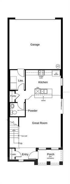 2D floor plan layout of this home in Bellaviva III at Westside, Davenport, FL (Image 4).