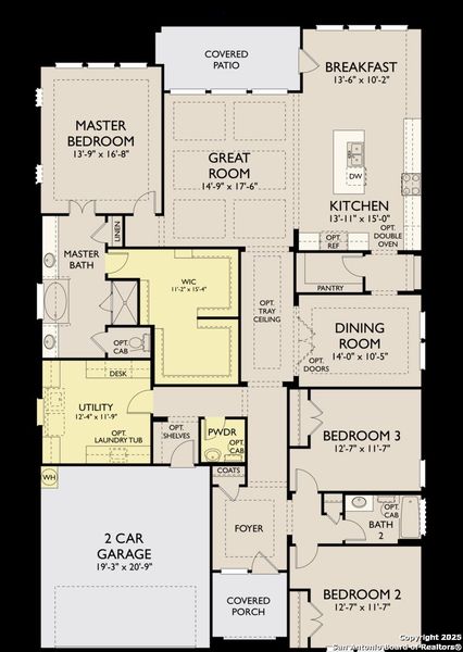 2D floor plan layout of this home in The Heritage at Saddlebrook Ranch 70's, Schertz, TX (Image 4). 2D floor plan layout of this home in The Heritage at Saddlebrook Ranch 70's, Schertz, TX (Image 4).